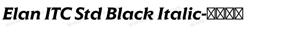 Elan ITC Std Black Italic字体转换
